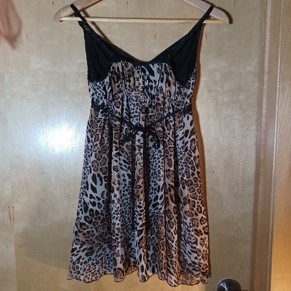 APT. 9 Intimates Cheetah Print Babydoll Slip_Size Medium - Picture 5 of 7